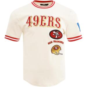Pro Standard Mens NFL Retro Classics Short Sleeve Tee(Eggshell/ Red)