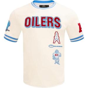 Pro Standard Mens NFL Retro Classics Short Sleeve Tee(Eggshell/ University Blue)