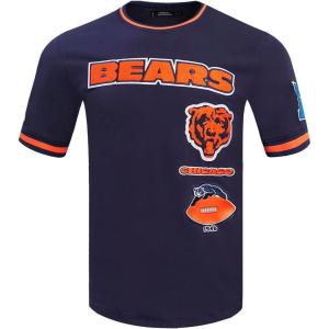 Pro Standard Mens NFL Retro Classics Short Sleeve Tee(Midnight Navy/Orange/Midnight Navy)
