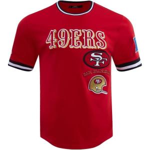 Pro Standard Mens NFL Retro Classics Short Sleeve Tee(Red/Black)