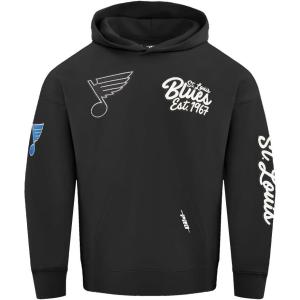 Pro Standard Mens NHL Paint The City Fleece Pull Over Hoodie(Steel Blue)