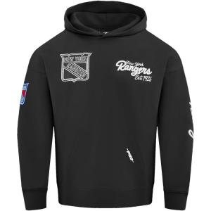 Pro Standard Mens NHL Paint The City Fleece Pull Over Hoodie(Washed Midnight Navy)