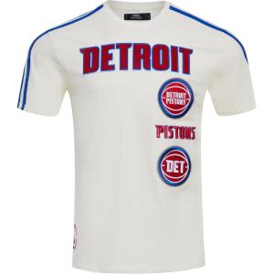 Pro Standard NBA Mens Mens NBA Retro Classics Cotton Taping Tee(Eggshell/Royal Blue)