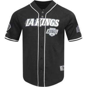 Pro Standard NHL Mens Mens NHL Mesh Button Down Top(Black)
