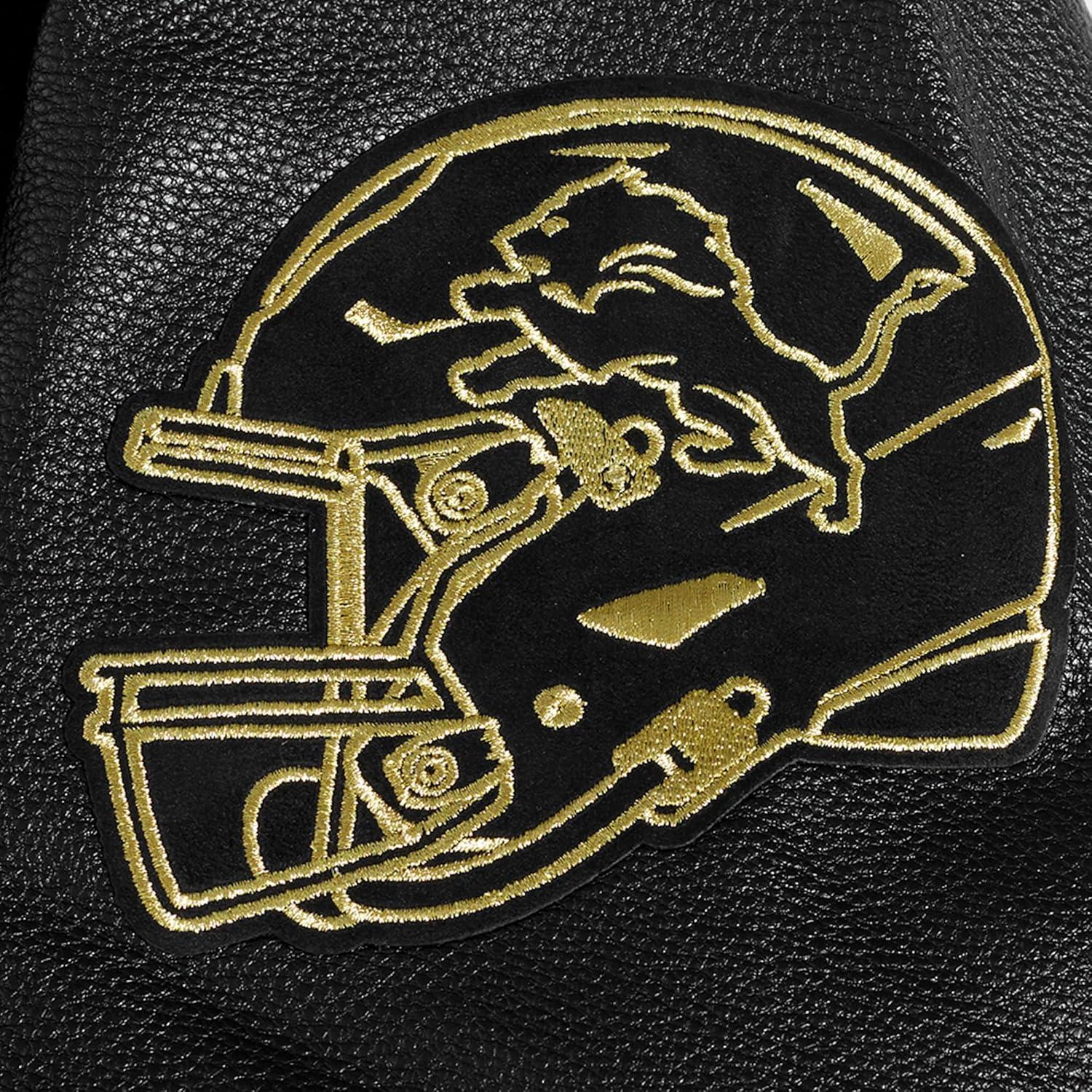 imageNFL DETROIT LIONS BLACK ampamp GOLD MENS WOOL VARSITY JACKET JET BLACKJet Black