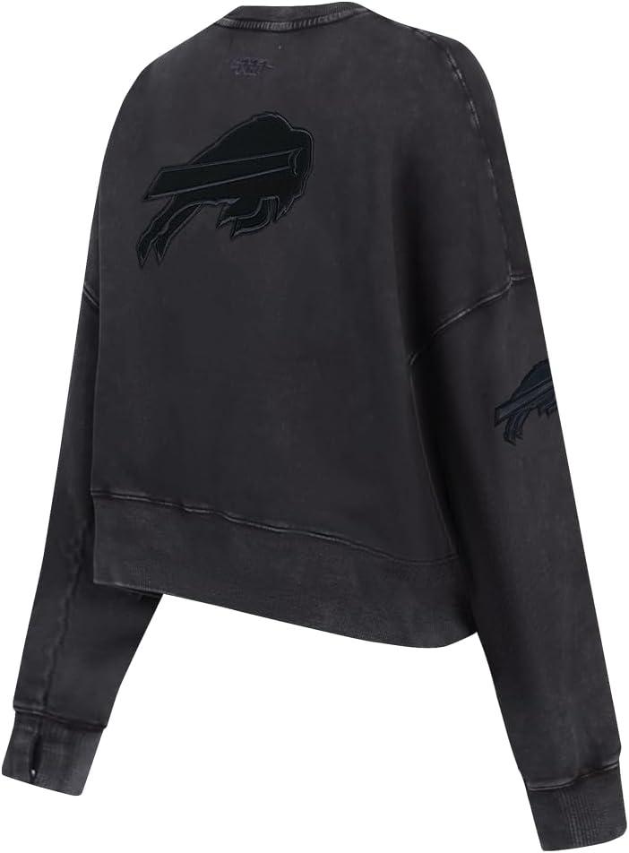 imagePro Standard Womens NFL Washed Classic Crewneck SweatshirtWashed Black