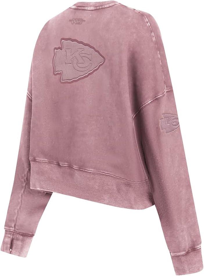 imagePro Standard Womens NFL Washed Classic Crewneck SweatshirtWashed Mauve