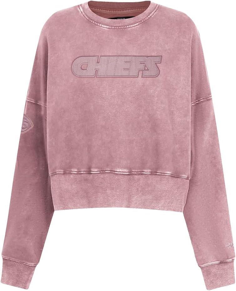 imagePro Standard Womens NFL Washed Classic Crewneck SweatshirtWashed Mauve