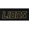 NFL DETROIT LIONS BLACK & GOLD MEN’S WOOL VARSITY JACKET (JET BLACK)(Black)