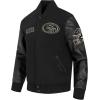 NFL DETROIT LIONS BLACK & GOLD MEN’S WOOL VARSITY JACKET (JET BLACK)(Jet Black)