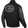 NFL DETROIT LIONS BLACK & GOLD MEN’S WOOL VARSITY JACKET (JET BLACK)(Jet Black)
