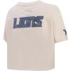 Pro Standard Womens NFL Detroit Lions Varsity Blues Short Sleeve Boxy Tee Linen S