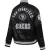 Pro Standard Womens NFL San Francisco 49ers Pearls Satin Jacket Black XS