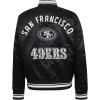 Pro Standard Womens NFL San Francisco 49ers Pearls Satin Jacket Black XS