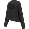 Pro Standard Womens NFL Washed Classic Crewneck Sweatshirt(Washed Black)