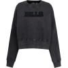 Pro Standard Womens NFL Washed Classic Crewneck Sweatshirt(Washed Black)