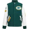 Pro Standard Big Boys NFL Classic Chenille Varsity Jacket(Forest Green/White)
