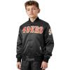 Pro Standard Little Boys NFL Classic Chenille Satin Jacket(Black)