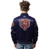 Pro Standard Little Boys NFL Classic Chenille Satin Jacket(Midnight Navy)