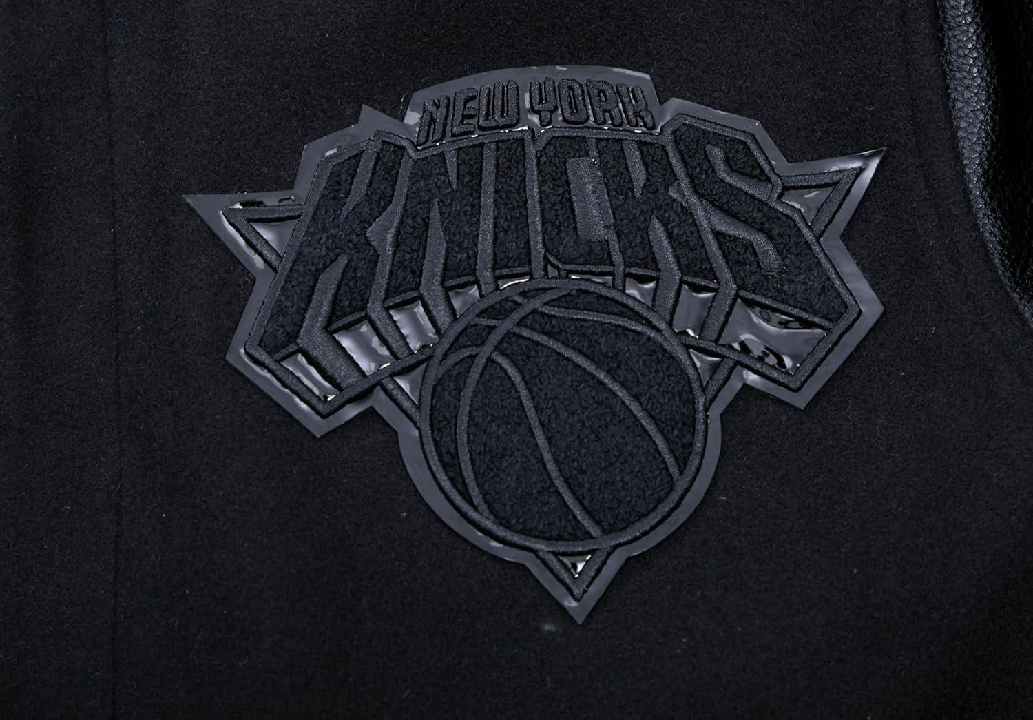 imagePro Standard Mens NBA Classic Triple Black Varsity JacketBlack