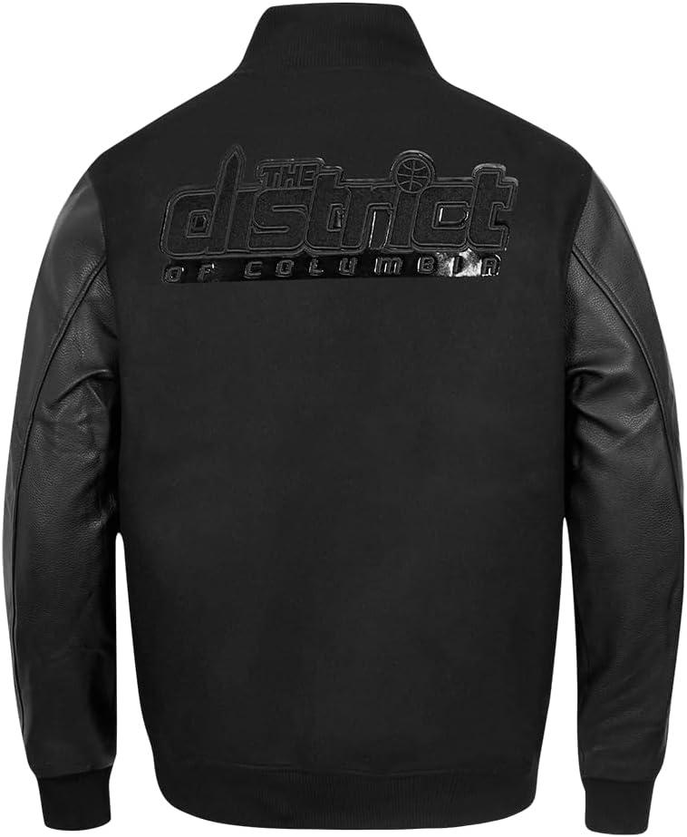 imagePro Standard Mens NBA Classic Triple Black Varsity JacketBlack
