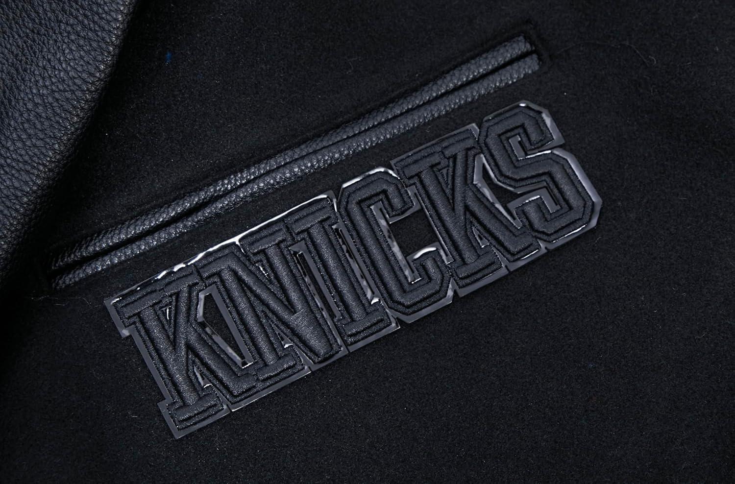 imagePro Standard Mens NBA Classic Triple Black Varsity JacketBlack