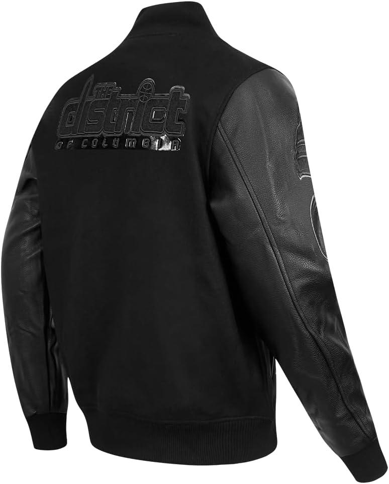 imagePro Standard Mens NBA Classic Triple Black Varsity JacketBlack