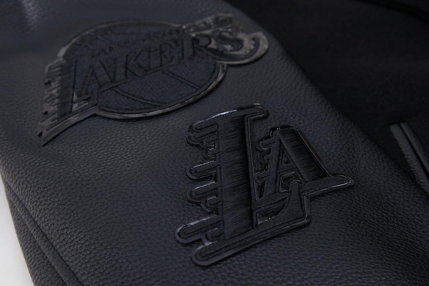 imagePro Standard Mens NBA Classic Triple Black Varsity JacketBlack