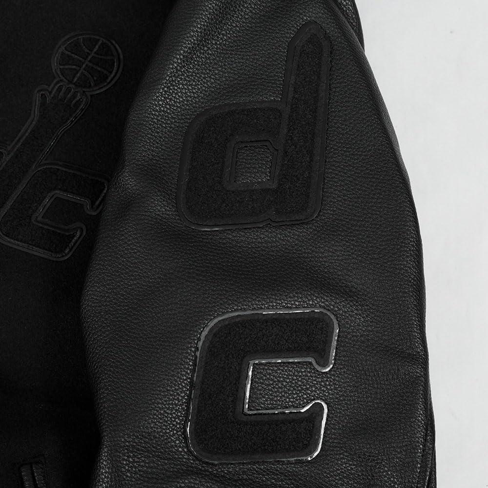 imagePro Standard Mens NBA Classic Triple Black Varsity JacketBlack