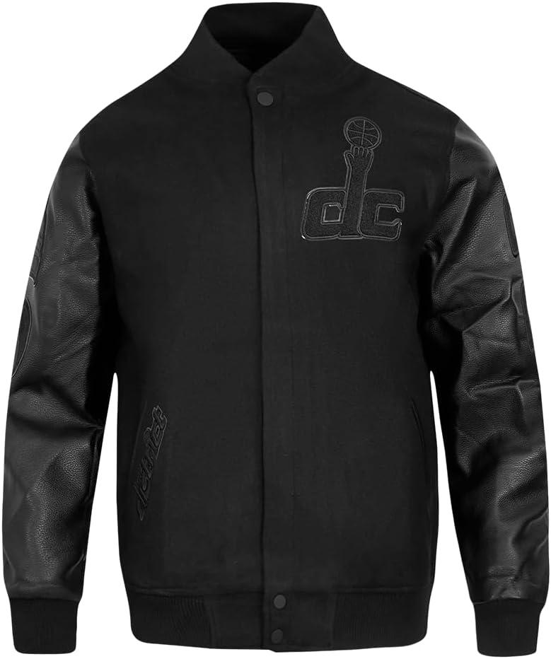 imagePro Standard Mens NBA Classic Triple Black Varsity JacketBlack