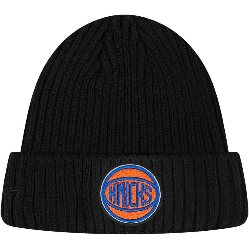 imagePro Standard NBA New York Knicks Modern Originals Heavyweight Knit Beanie Unlined Cuffed Black Os