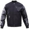 Pro Standard Mens NBA Classic Triple Black Varsity Jacket(Black)