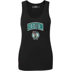 Womens NBA Classic Chenille Cotton Tank Top(Black)