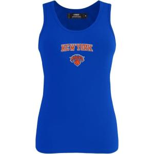 Womens NBA Classic Chenille Cotton Tank Top(Royal Blue)