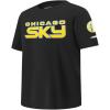 Big Boys WNBA Chicago Sky Classic Player Name and Number Cotton Short Sleeve Tee(Black)