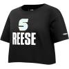 Womens WNBA Chicago Sky Classic Player Name and Number Cotton Short Sleeve Boxy Tee(Black)