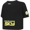 Womens WNBA Chicago Sky Classic Player Name and Number Cotton Short Sleeve Boxy Tee(Black)