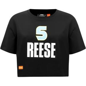 Womens WNBA Chicago Sky Classic Player Name and Number Cotton Short Sleeve Boxy Tee(Black)