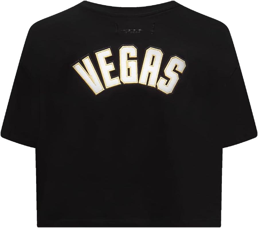 imagePro Standard NHL Womens Womens NHL Classic Chenille Cotton Short Sleeve Boxy TeeBlack