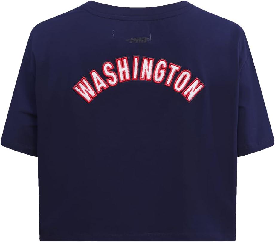 imagePro Standard NHL Womens Womens NHL Classic Chenille Cotton Short Sleeve Boxy TeeMidnight Navy