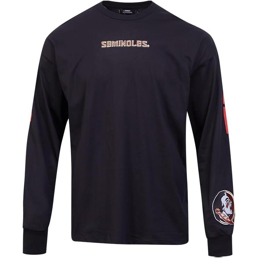 imagePRO STANDARD Mens College Wingspan Cotton Long Sleeve TeeBlack