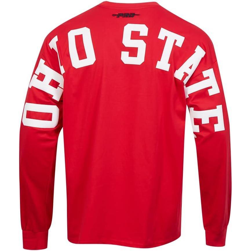 imagePRO STANDARD Mens College Wingspan Cotton Long Sleeve TeeRed