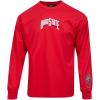 PRO STANDARD Mens College Wingspan Cotton Long Sleeve Tee(Red)