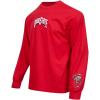 PRO STANDARD Mens College Wingspan Cotton Long Sleeve Tee(Red)