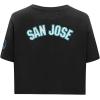 Pro Standard NHL Womens Womens NHL Classic Chenille Cotton Short Sleeve Boxy Tee(Black)