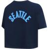 Pro Standard NHL Womens Womens NHL Classic Chenille Cotton Short Sleeve Boxy Tee(Midnight Navy)