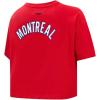 Pro Standard NHL Womens Womens NHL Classic Chenille Cotton Short Sleeve Boxy Tee(Red)