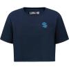 Pro Standard NHL Womens Womens NHL Classic Chenille Cotton Short Sleeve Boxy Tee(Midnight Navy)