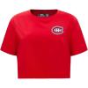 Pro Standard NHL Womens Womens NHL Classic Chenille Cotton Short Sleeve Boxy Tee(Red)