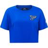Pro Standard NHL Womens Womens NHL Classic Chenille Cotton Short Sleeve Boxy Tee(Royal Blue)